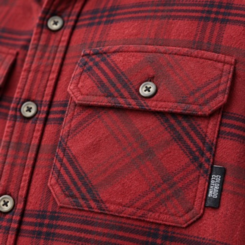 Colorado Clothing Flannel Shirt Men L Red Plaid - Picture 2 of 10